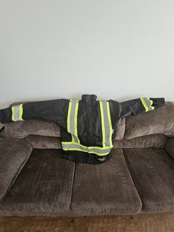 Rain Jacket HI Vis Mens Xl 