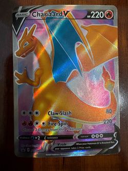 Pokemon Charizard V SWSH050 Champions Path ETB Black Star Promo Holo Damaged