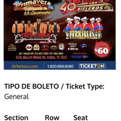 4 Tickets - 4 Boletos