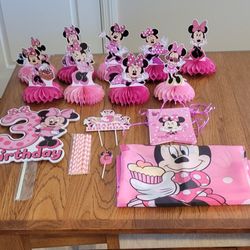 Minnie Mouse 3rd Birthday Decorations 