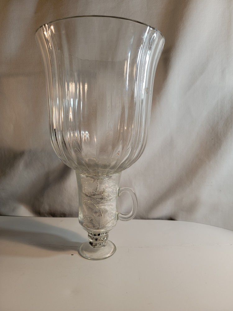 Glass Flower Vase With Handle