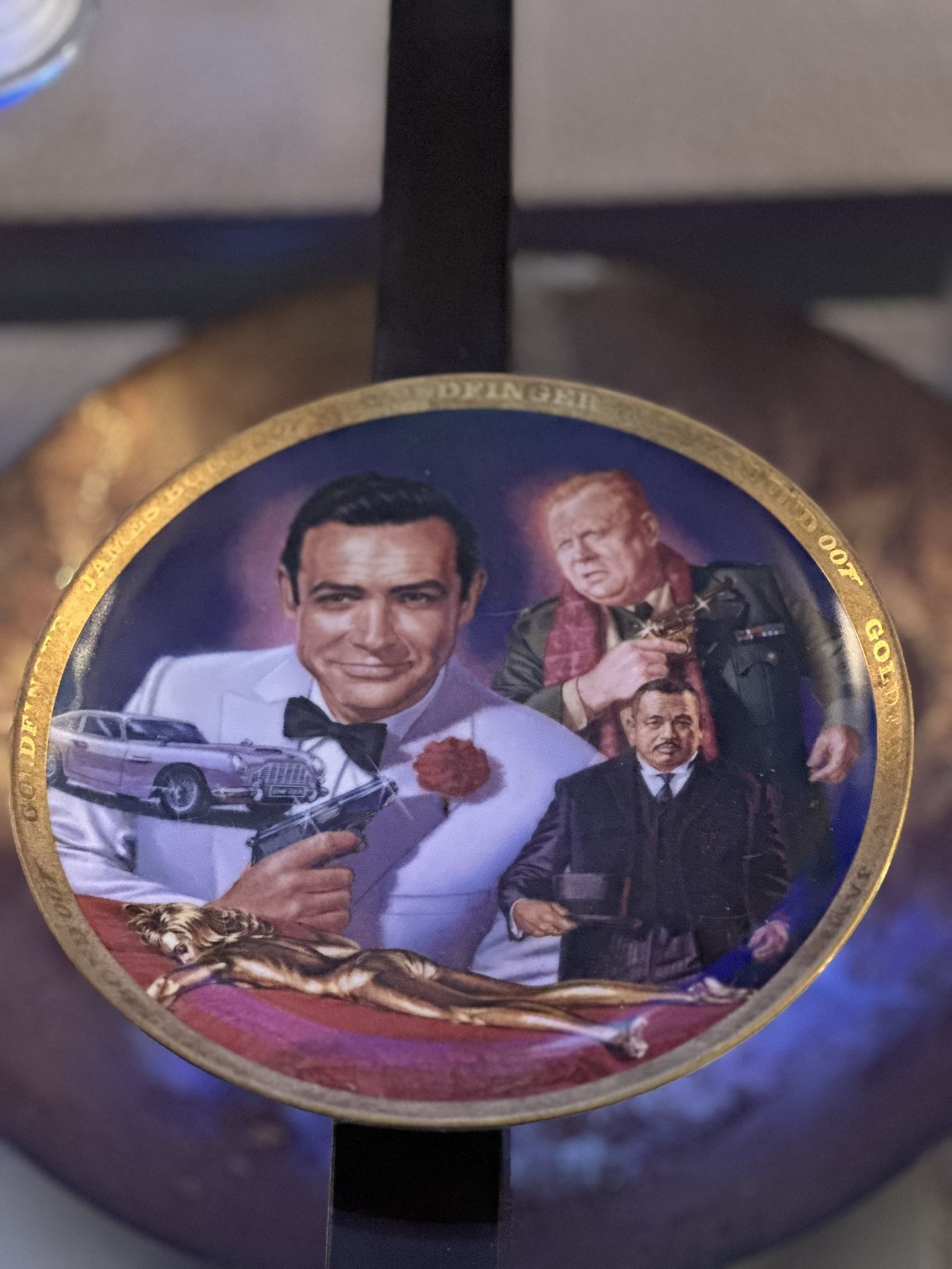 007 Goldfinger Collector’s Fine Porcelain Franklin Mint Plate # HA3219. $50 obo