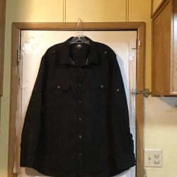 Rock And Republic 2xl Black Design Long Sleeve Shirt