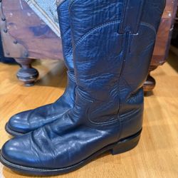 Justin Woman’s  Navy Blue Cowboy 🤠 Boots - 