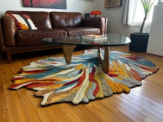 Handmade Irregular Shaped Wool Rug