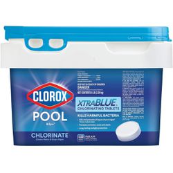 Save $50  - Clorox® Pool&Spa™ XtraBlue 3” Swimming Pool Chlorinating Tablets, Kills Bacteria & Stops Algae (25 LB)