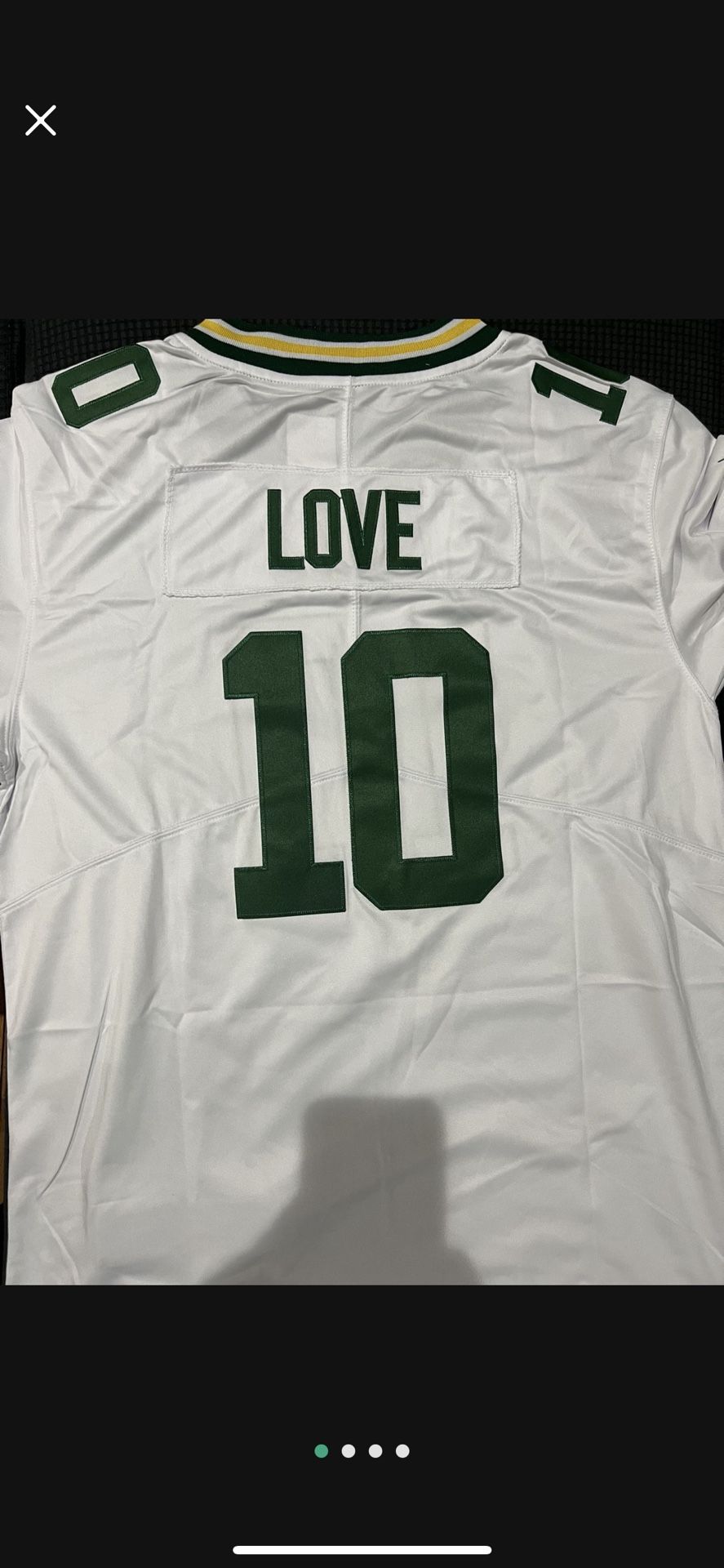 Adult Youth White Green Bay Packers Jordan Love jersey #10