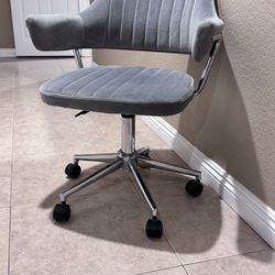 Gray swivel office chair