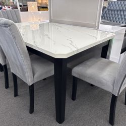 New 6pc Grey Dining Room Set