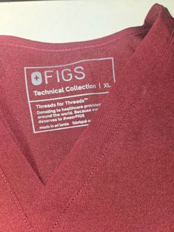 FIG SCRUBS SET (Burgundy) ×Large