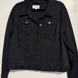Time and Tru Women’s Black Denim Jacket XXL
