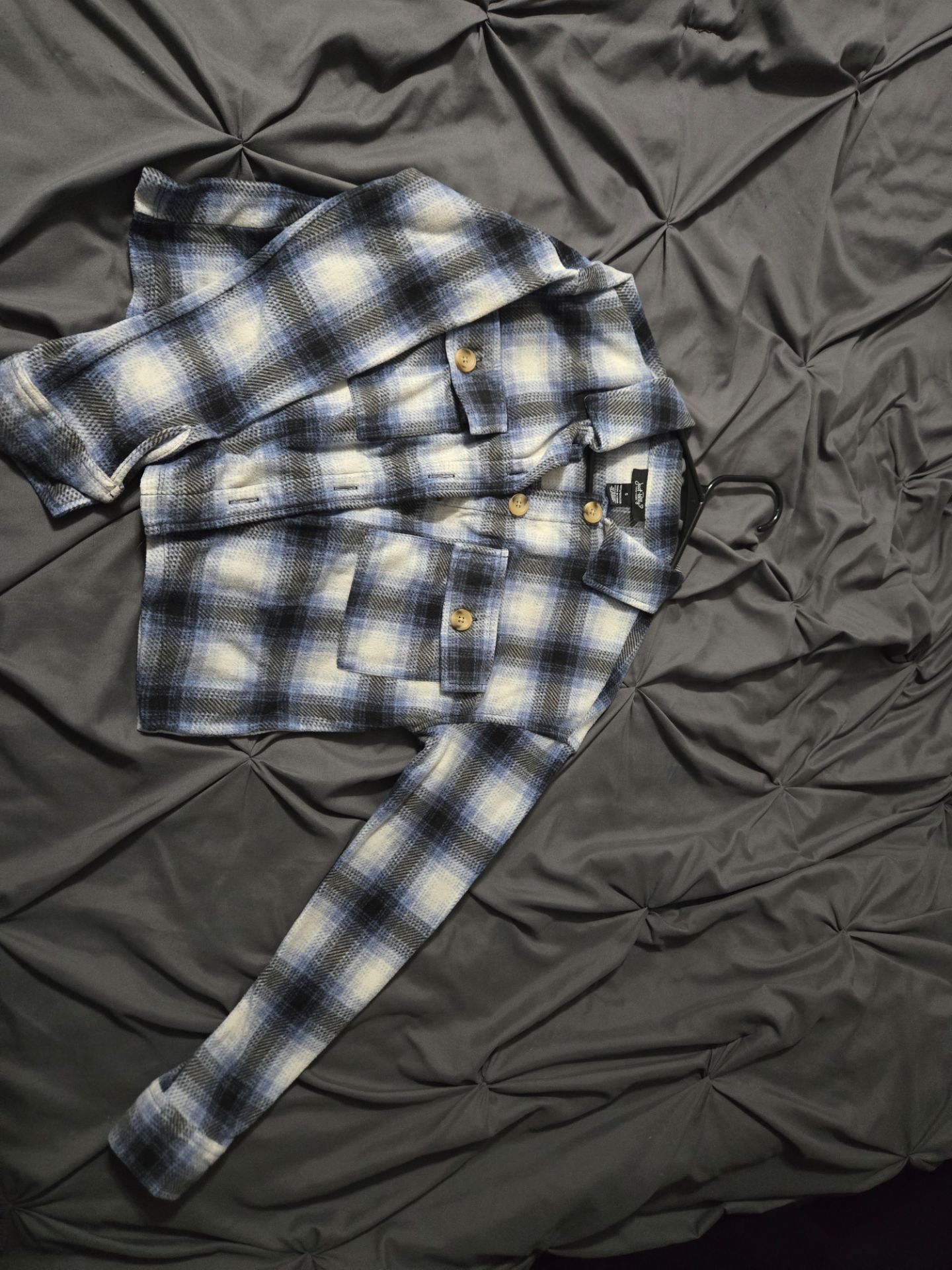 Flannel crop top