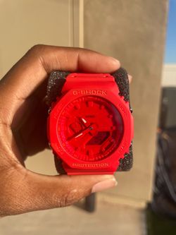 Red GA-2100 G Shock watch