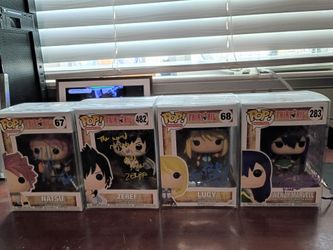 Funko Pops Fairy Tail signed