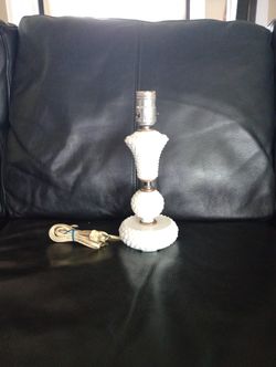 Vintage Hobnail Milk Glass Lamp