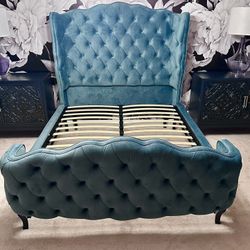 Queen Size Velvet Bed Frame