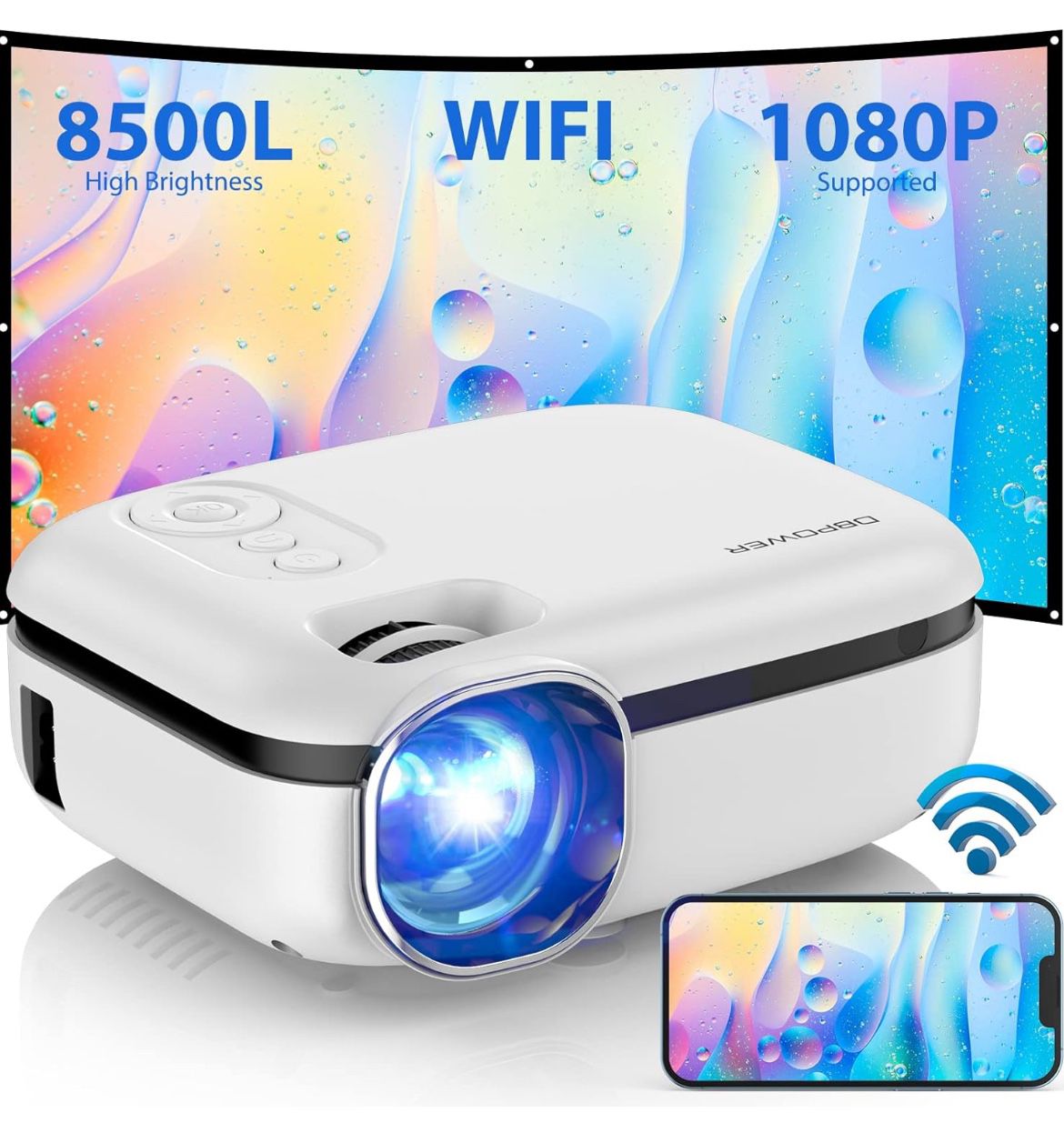 DBPOWER WiFi Mini Projector - New (never used)