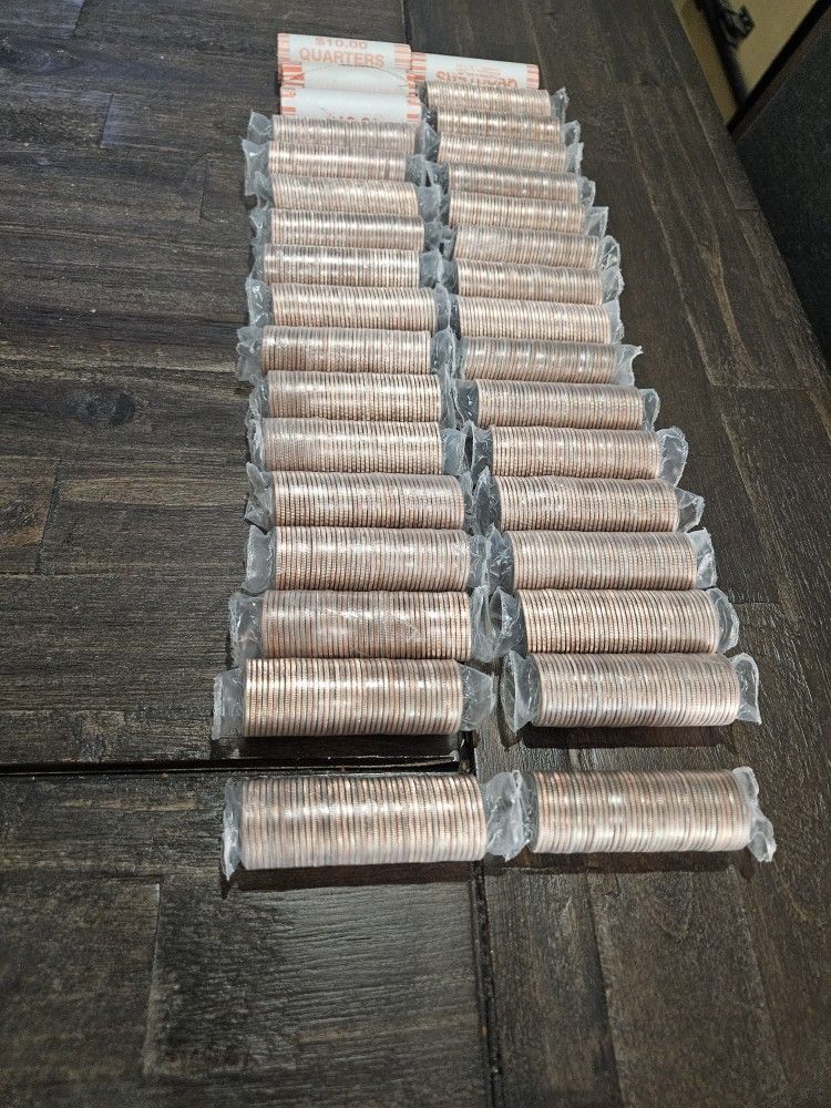 34 UNCIRCULATED ROLLS STATE QUARTERS (1999 to 2008 Series)