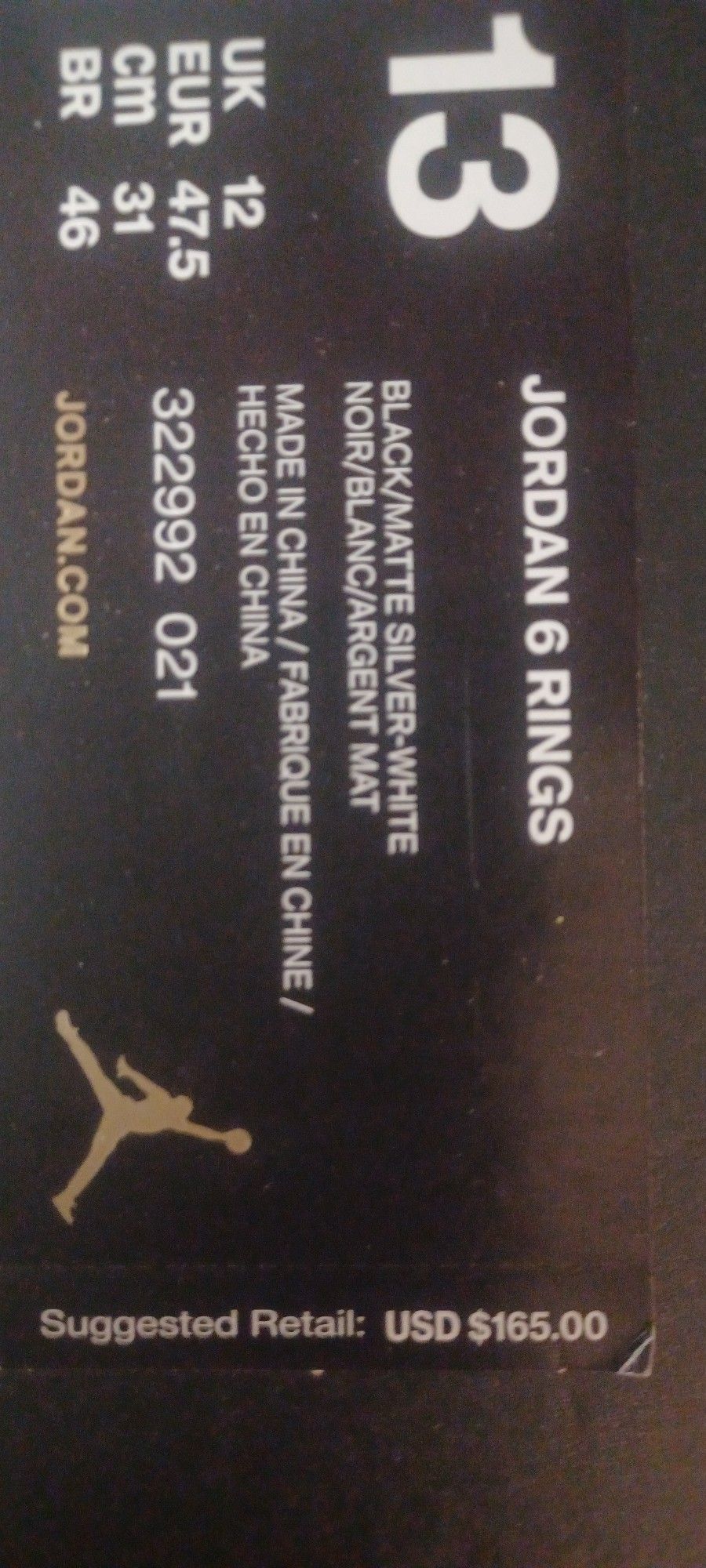 Jordan 6 Ring Gently Used Sneakers