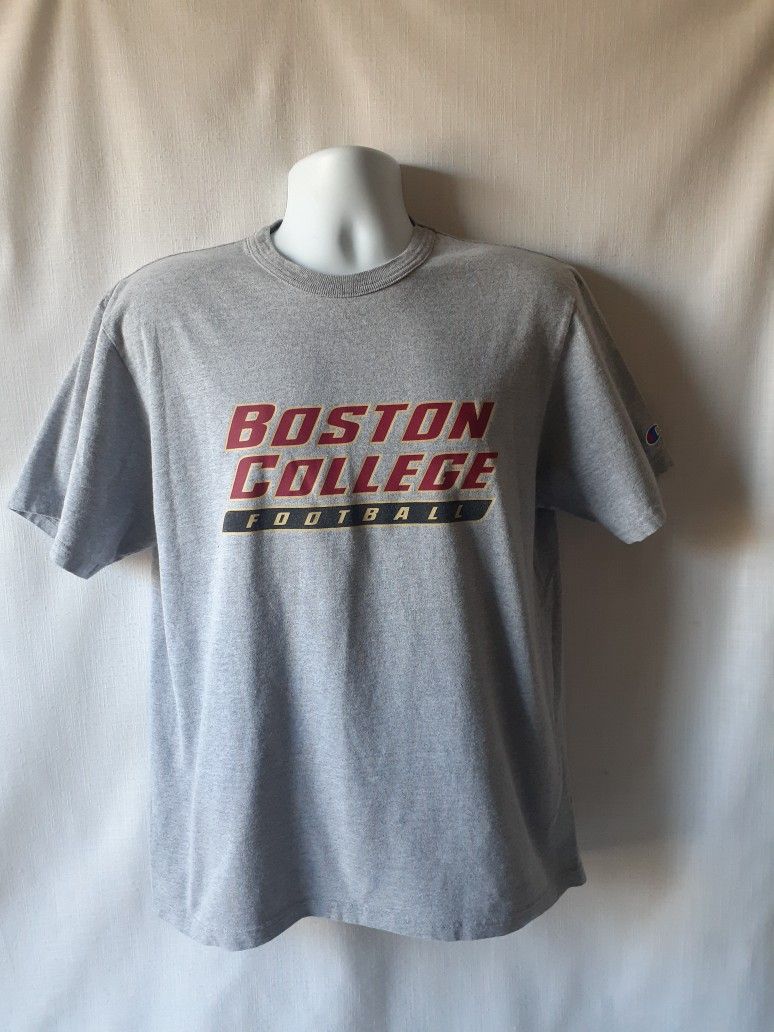 Champion Boston College football men's gray short sleeve t-shirt size M