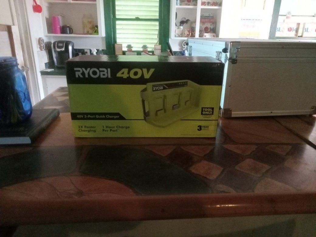Ryobi 3 Port 40v Charger