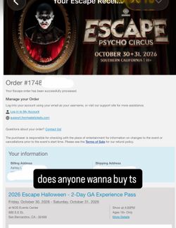 Escape Halloween Tickets