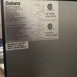 Galanz Mini fridge FOR SALE 