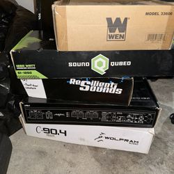 A Couple Speaker Amps And Some Door Speakers 