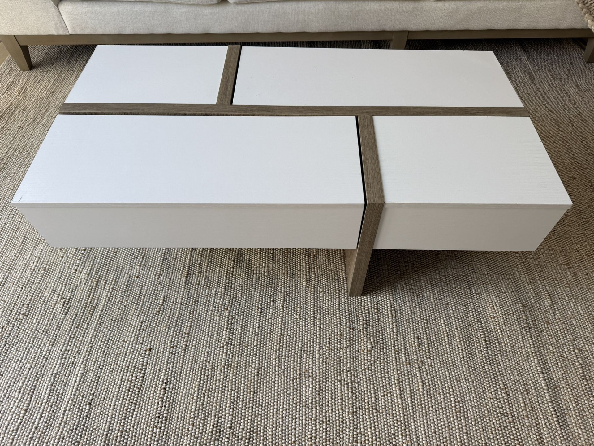 Modern Coffee Table with Hidden Storage Drawers – Sleek & Functional