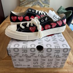 Comme des Garçons Play x Converse Low Top Chuck Multi-Heart Black – Size 10.5 | $125 OBO (Retail $150)