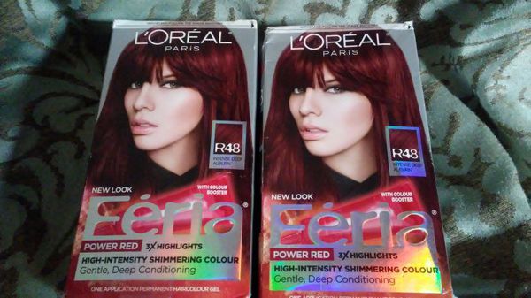 2 Boxes Of Loreal Feria R48 Intense Deep Auburn Permanent Haircolour W Colour Booster For Sale In Visalia Ca Offerup