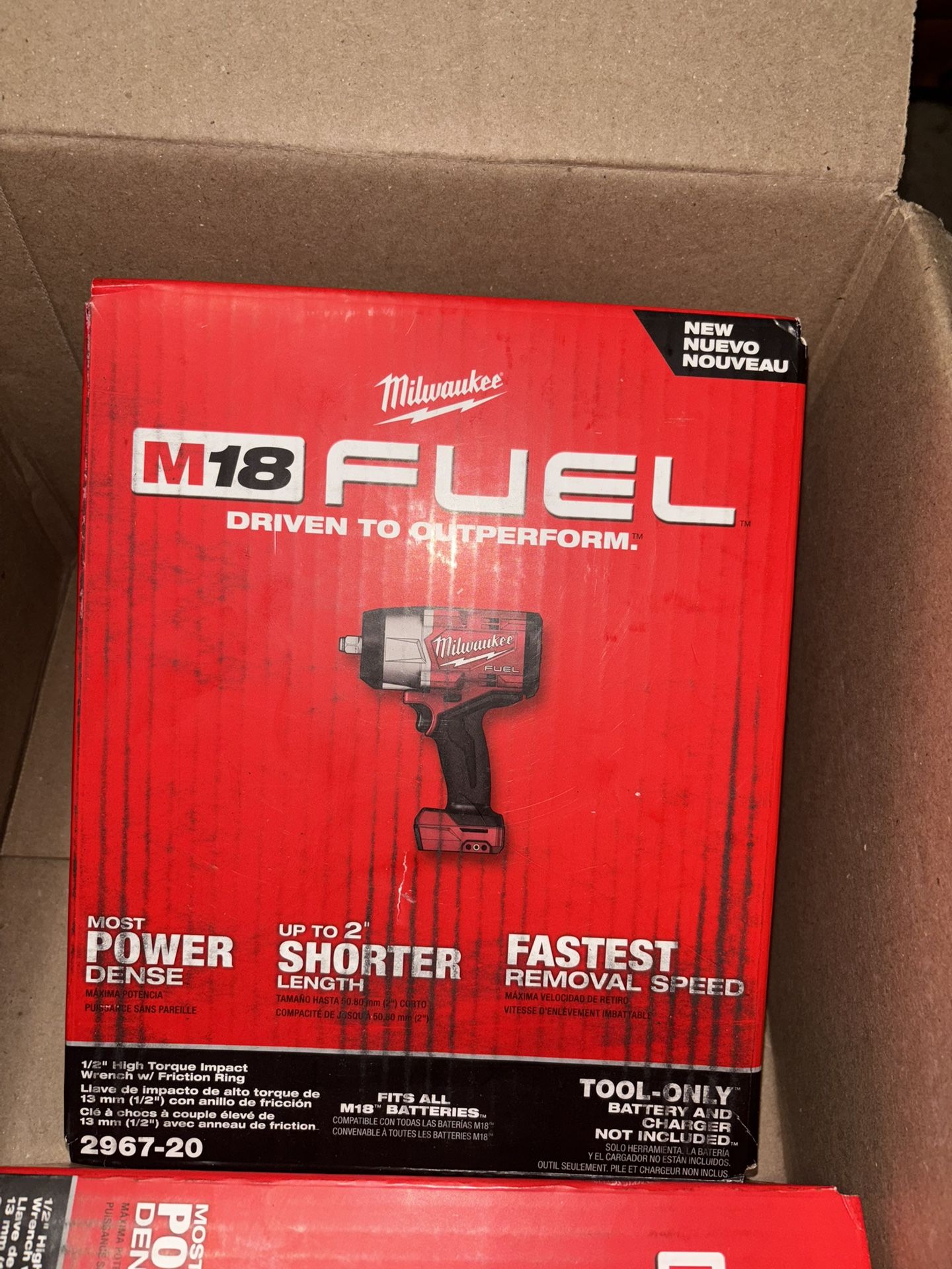 Milwaukee M18 FUEL 18V Lithium-Ion Brushless Cordless 1/2 in. Impact Wrench with Friction Ring (Tool-Only)