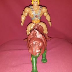 1981 He-Man & Battle Cat Action Figures 