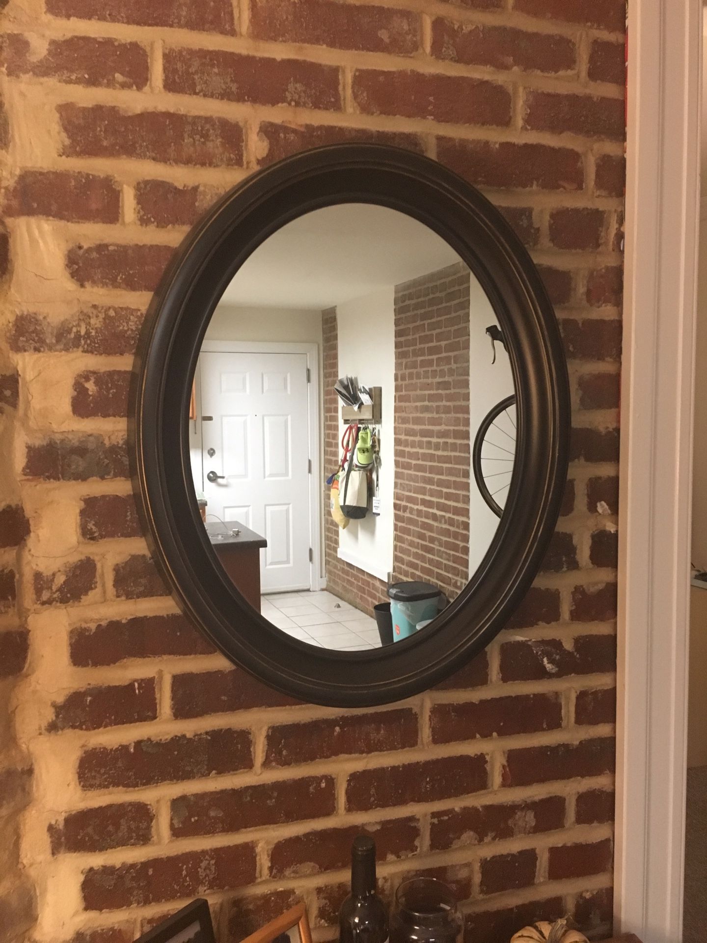 Mirror with brown frame from Target