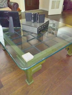 Square coffee table and two side tables