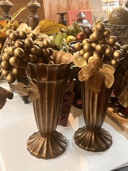 Homeinteriors Vases With Fake Grapes