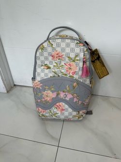 Sprayground Floral Backpack - Grey/Pink - $45