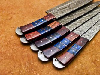 Handmade Damascus Steel 5-piece Kitchen Knife Set