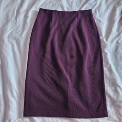 F21 Purple Pencil Skirt Long Size Medium
