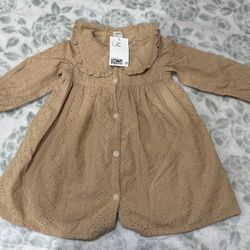 H&M EYELET EMBROIDERED COTTON DRESS