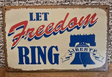 Let Freedom Ring Vintage Metal Sign