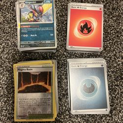 130 Pokemon cards and 90 energy cards