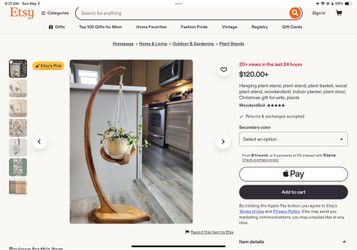 Handmade Hanging plant stand