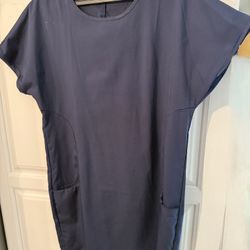 Basic Navy Tunic Dress with 2 side pockets design  6