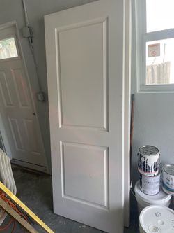 Two 1.75” solid wood doors