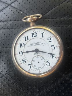 1916 Rare Vintage Gold Hamilton Railroad Pocket watch