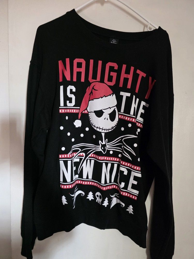 Women Jack Skellington Christmas Sweater Size Large Great Condition
