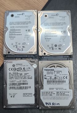 Lot of 4x 2.5" SATA Hard Drives (120GB, 80GB, 2x 60GB) - $15