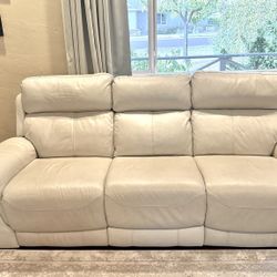 Leather Reclining Sofa $450.