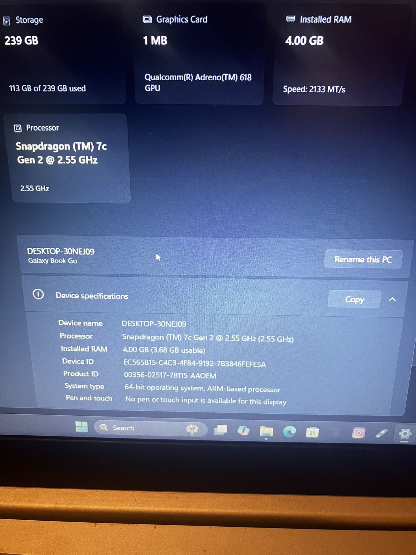 Samsung Galaxy Laptop